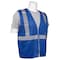 Deltaplus S863P Non-ANSI Mesh Safety Vest, Zip, 3 Pkts, Royal Blue, MD 63264 - alternate 2